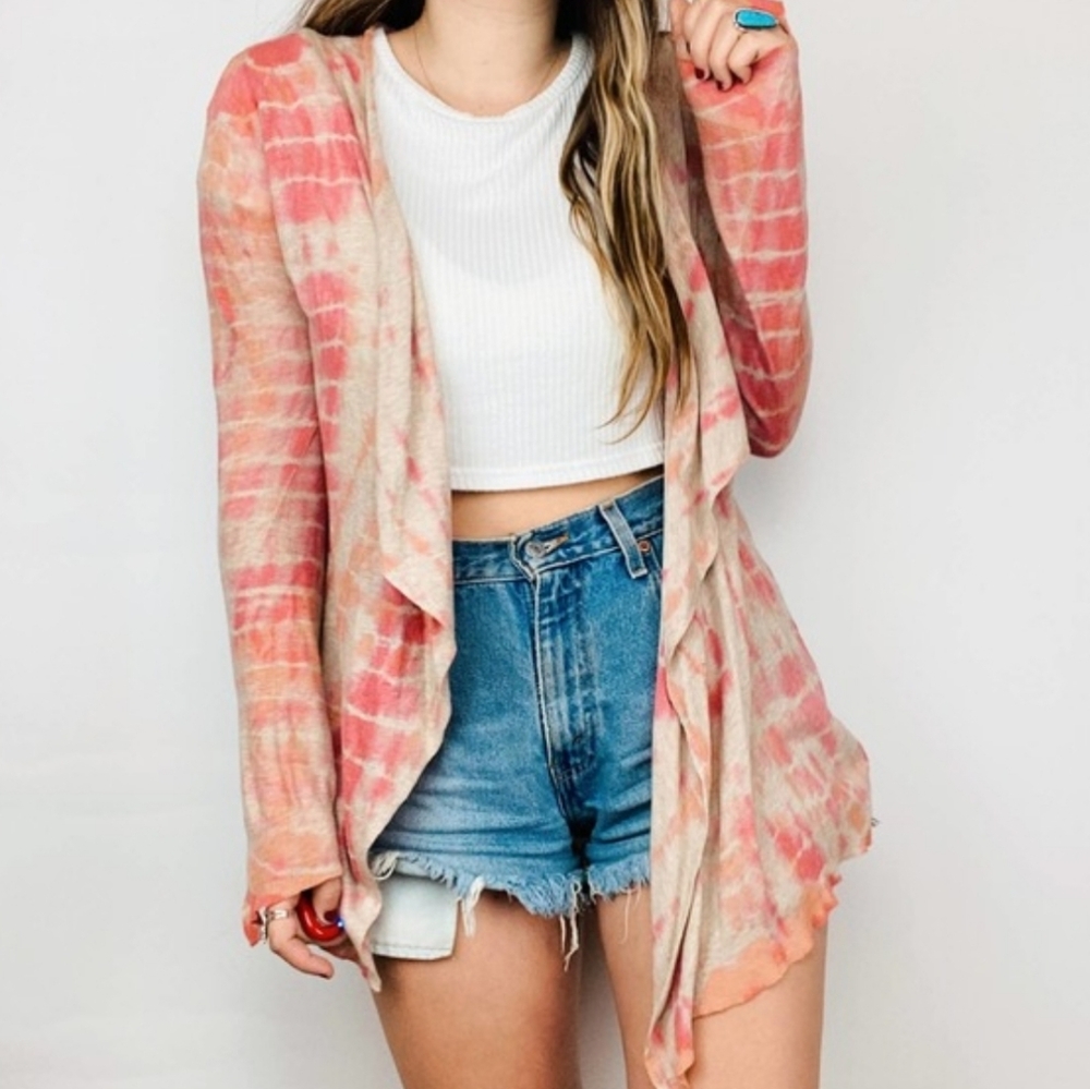 Zadig & Voltaire Tie Dye‎ Open Front Cardigan Top